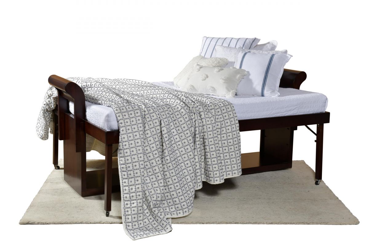 Convertible Bed for Small Bedroom, Twin and Full Bed in One with Mattresses - Baha-Furniture