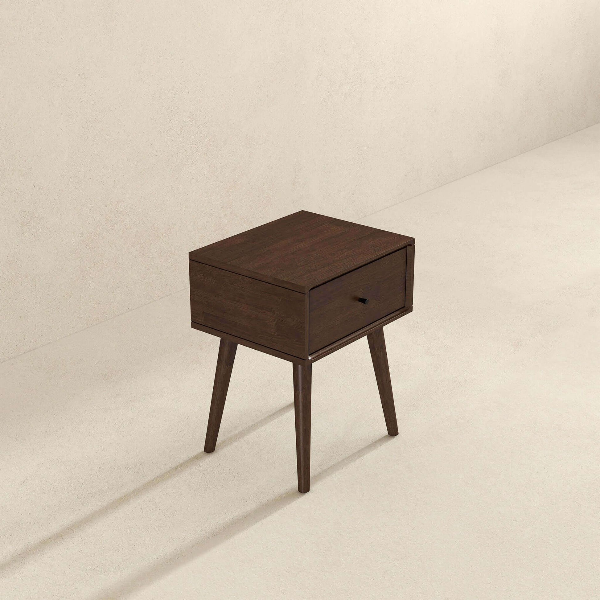 Avery Solid Wood Night Stand 1 Drawer - Baha-Furniture