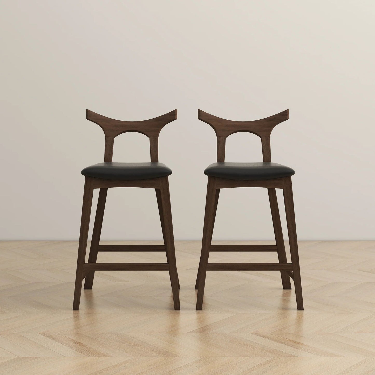 Hester Solid Wood Upholstered Square Bar Chair (Set Of 2) - Baha-Furniture