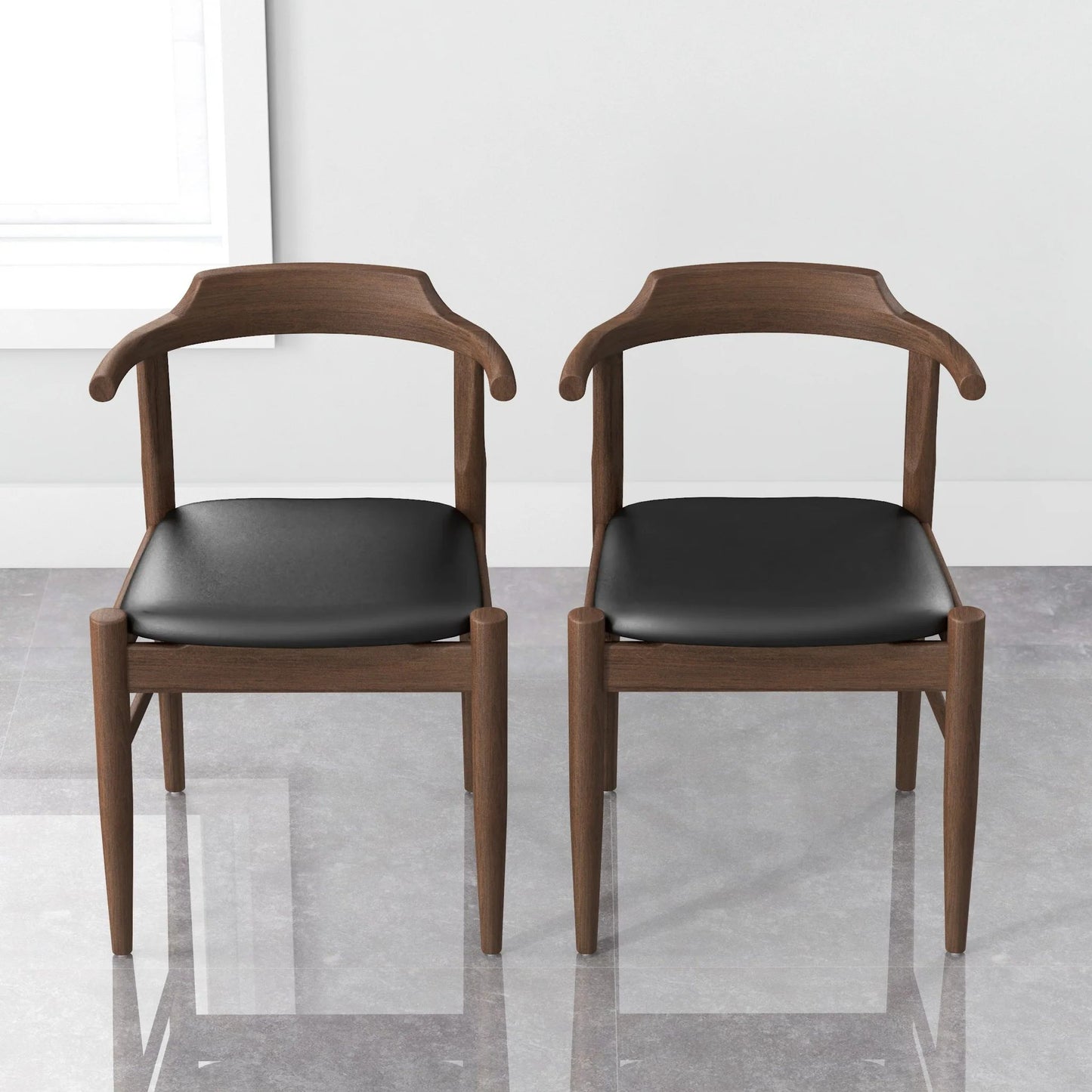 Leon Mid-Century Modern Dining Chair (Set of 2) - Baha-Furniture