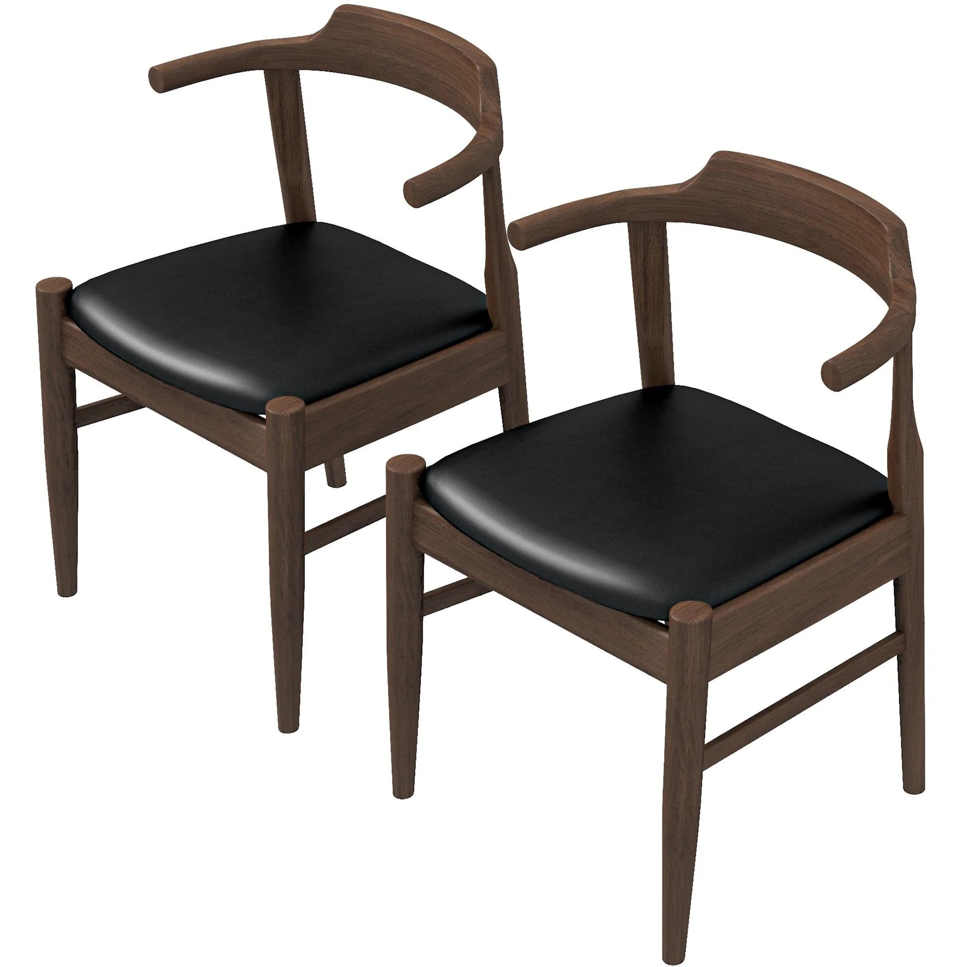 Leon Mid-Century Modern Dining Chair (Set of 2) - Baha-Furniture