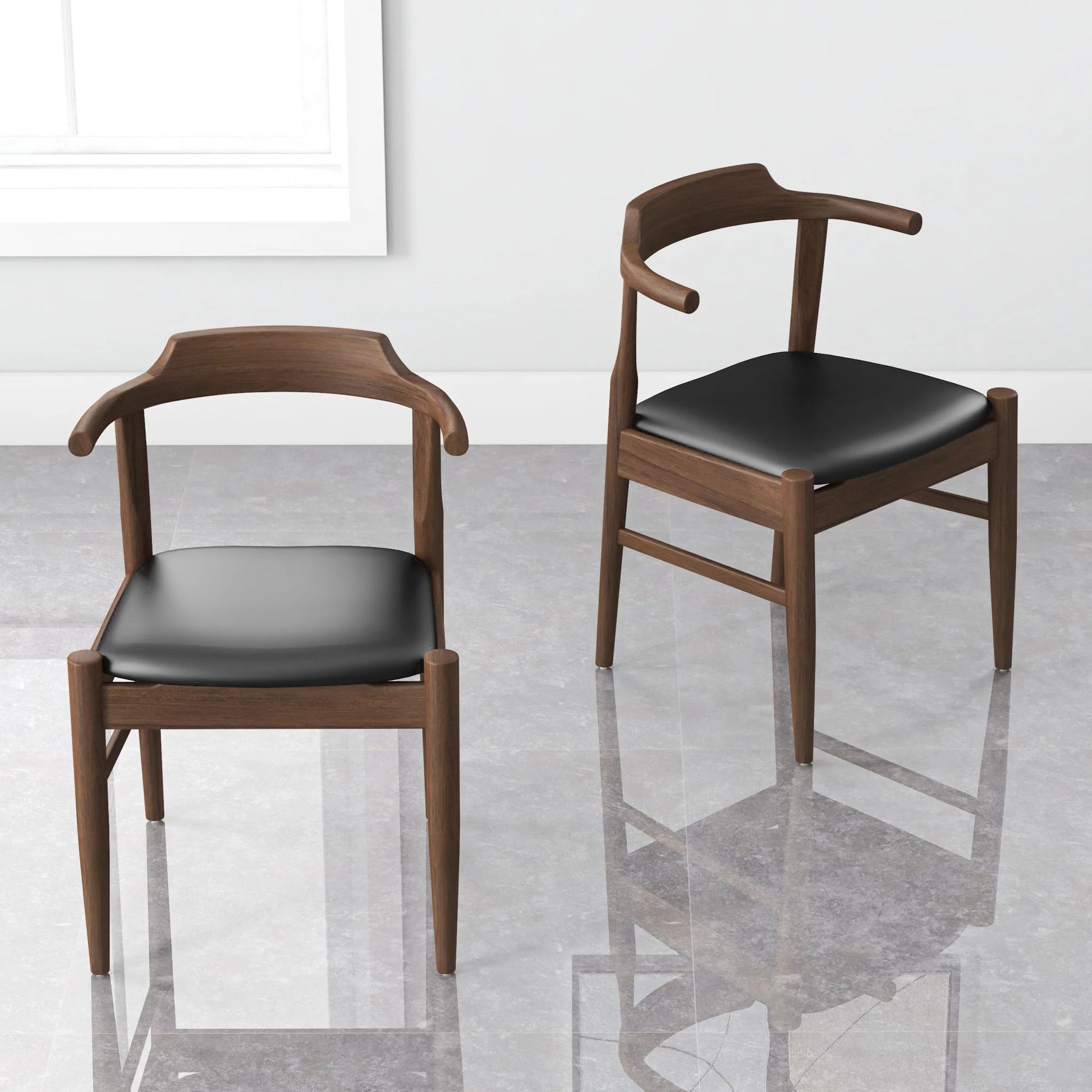 Leon Mid-Century Modern Dining Chair (Set of 2) - Baha-Furniture
