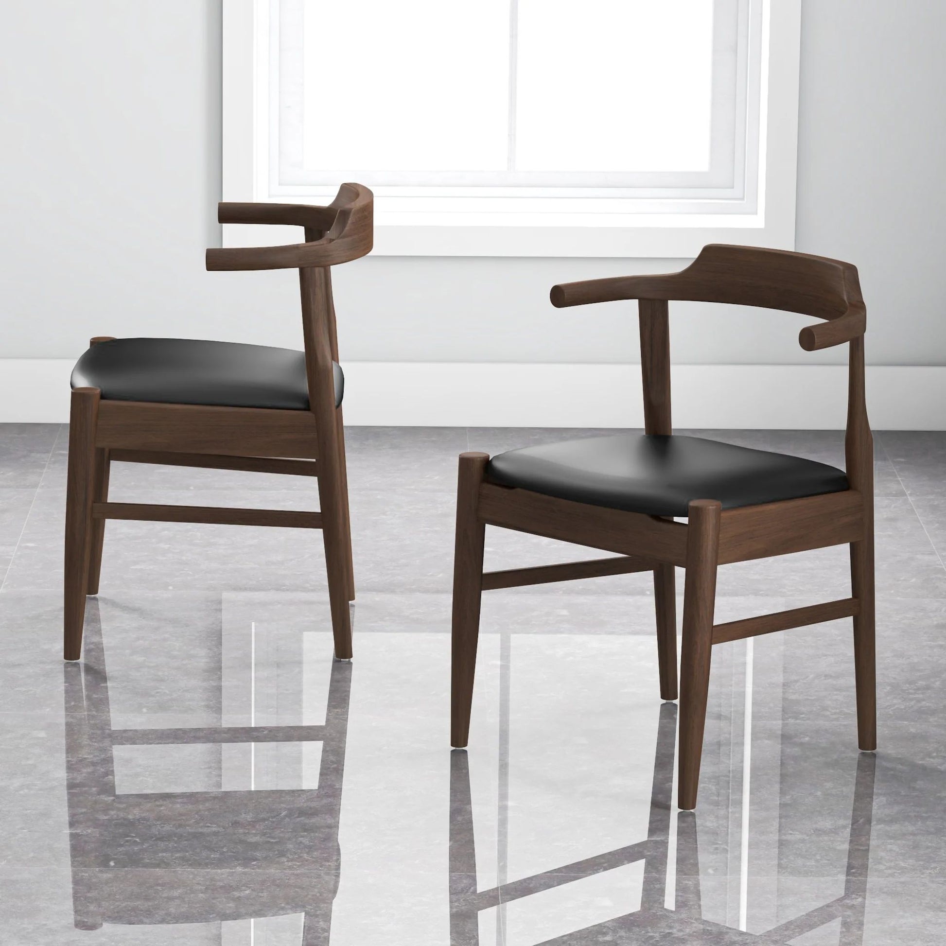Leon Mid-Century Modern Dining Chair (Set of 2) - Baha-Furniture