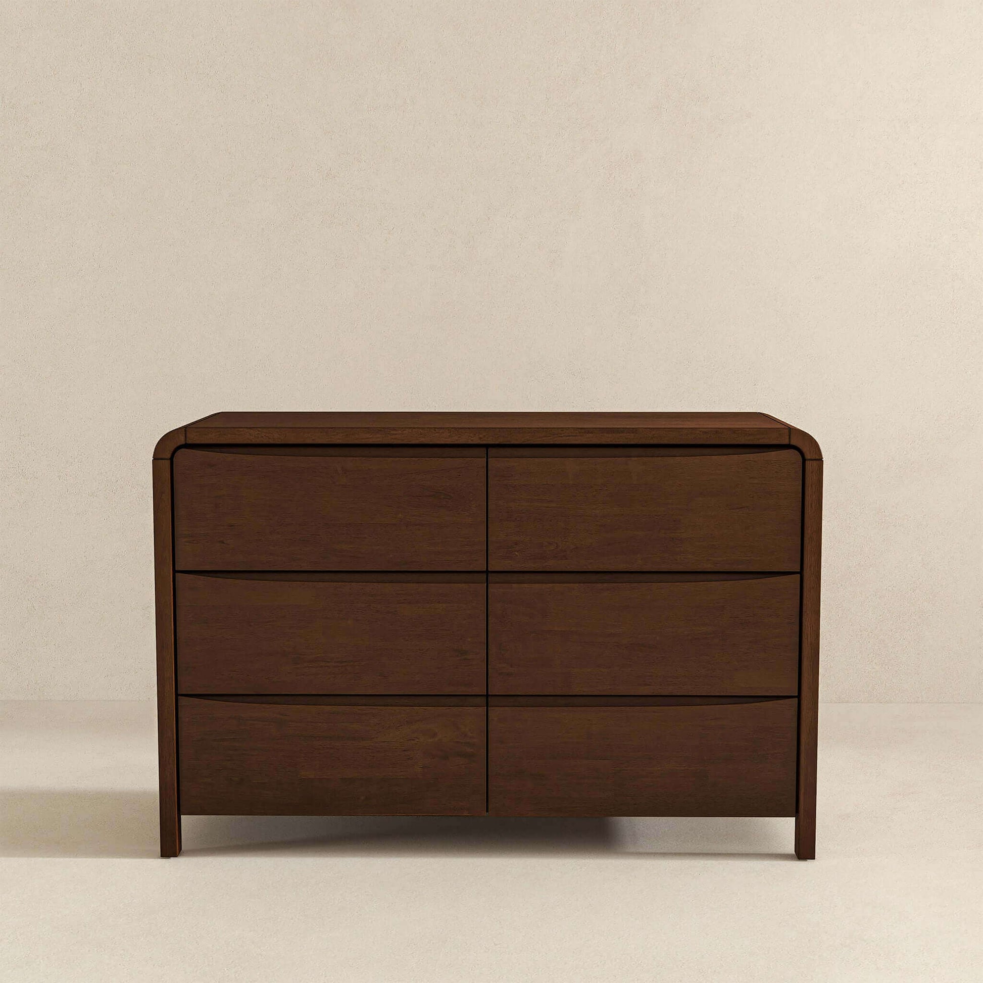Lionel Mid Century Modern Solid Wood 6-Drawer Dresser - Baha-Furniture