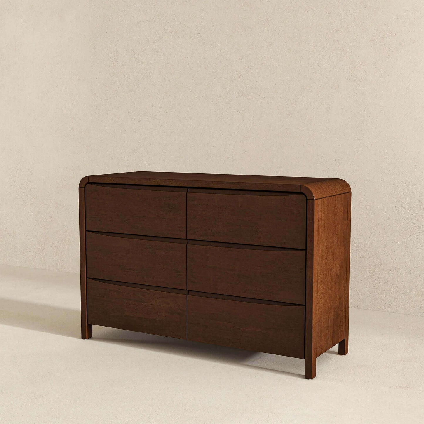 Lionel Mid Century Modern Solid Wood 6-Drawer Dresser - Baha-Furniture