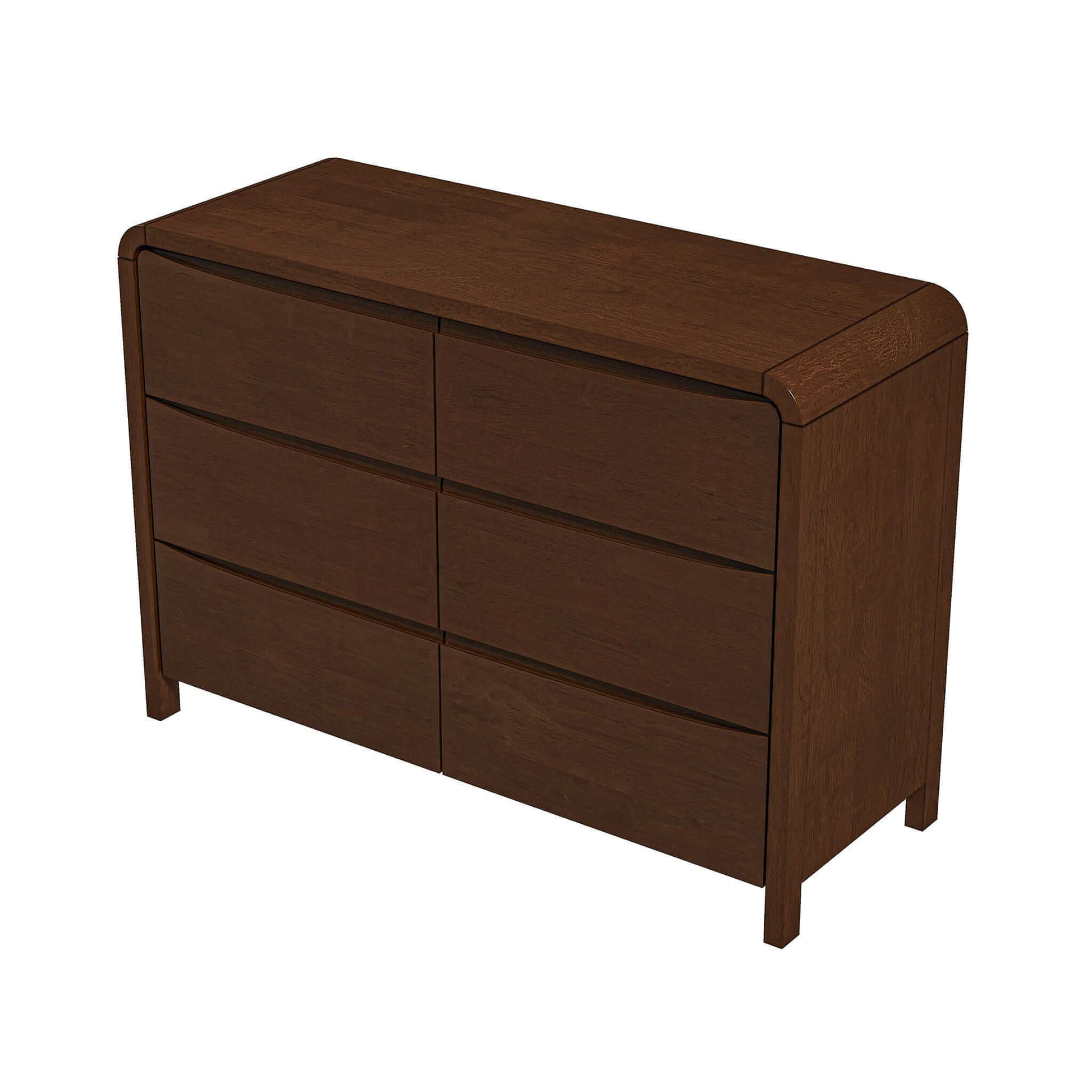 Lionel Mid Century Modern Solid Wood 6-Drawer Dresser - Baha-Furniture