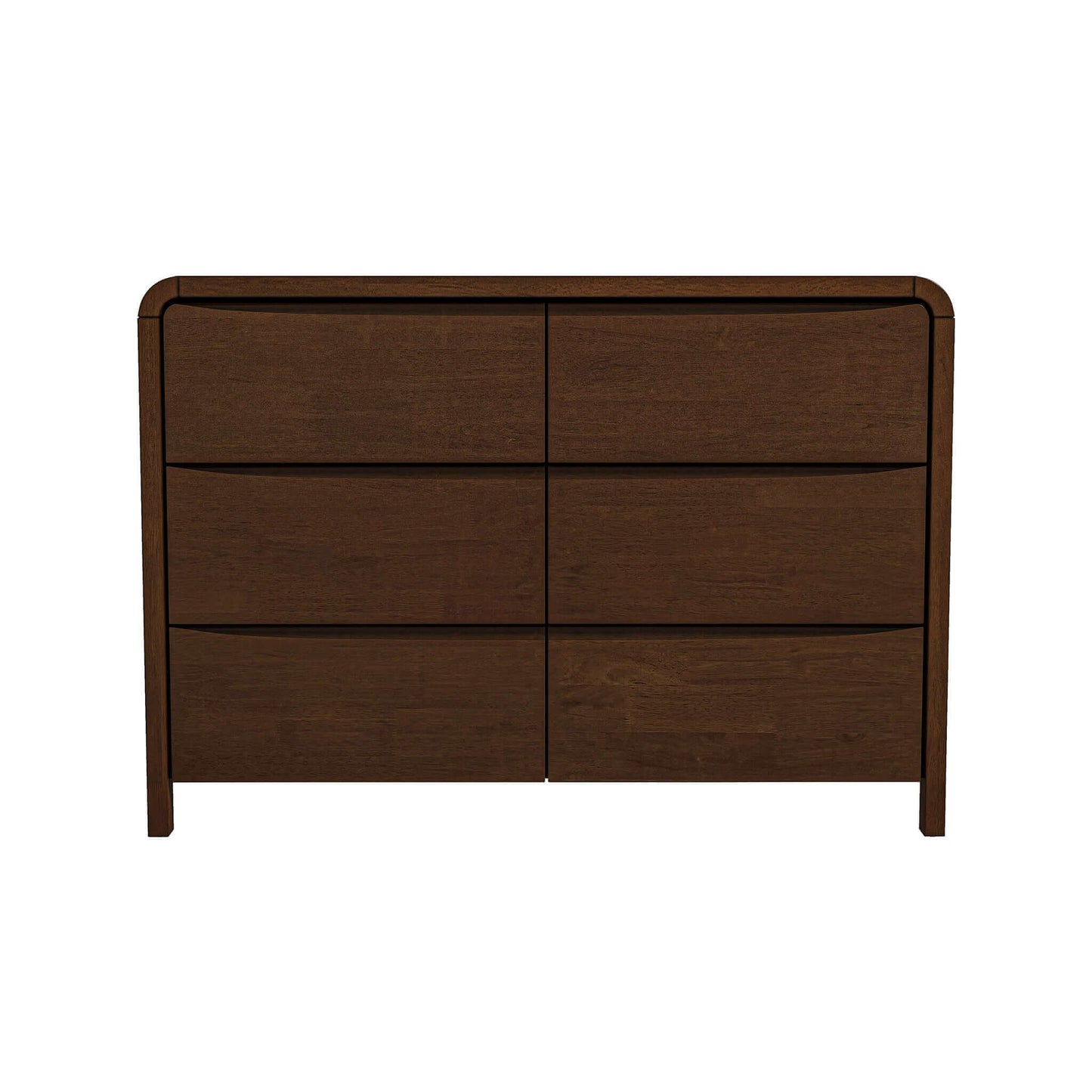 Lionel Mid Century Modern Solid Wood 6-Drawer Dresser - Baha-Furniture