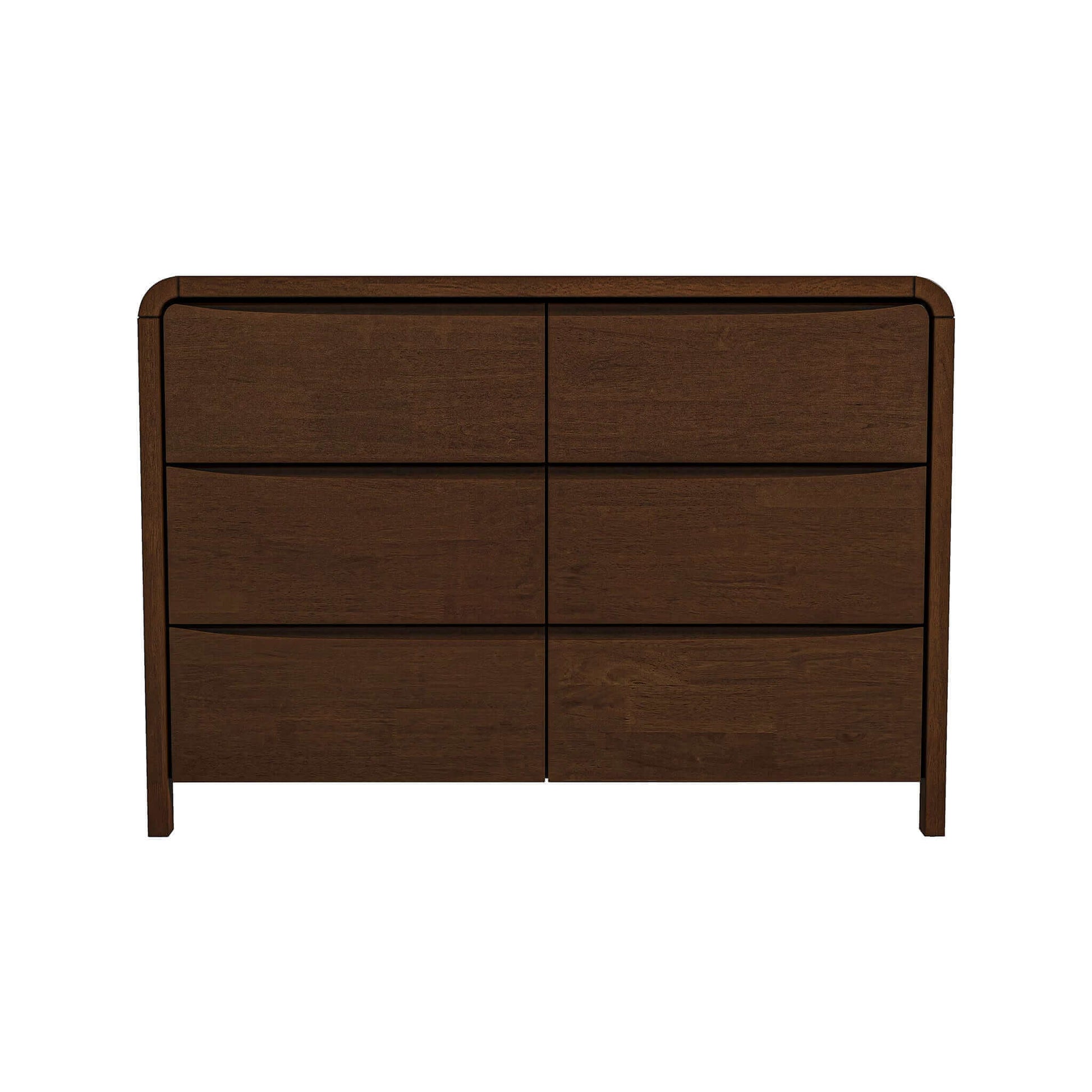 Lionel Mid Century Modern Solid Wood 6-Drawer Dresser - Baha-Furniture