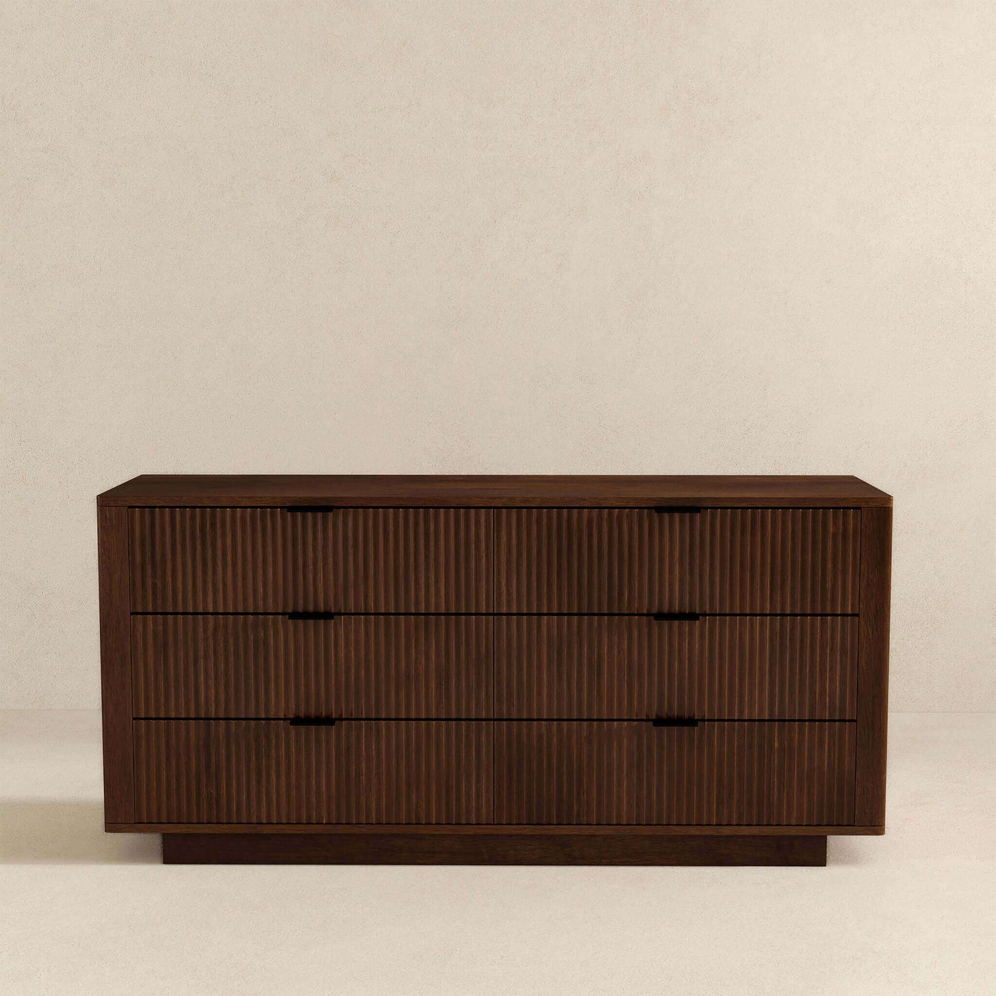 Lola Mid Century Modern Walnut Dresser With 6 Drawers - Baha-Furniture