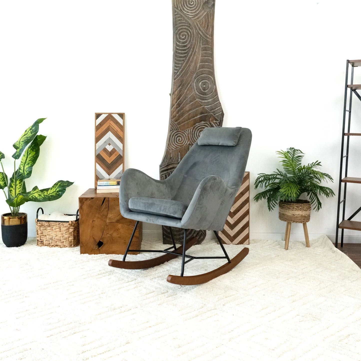 Chelsea Velvet Rocking Chairs