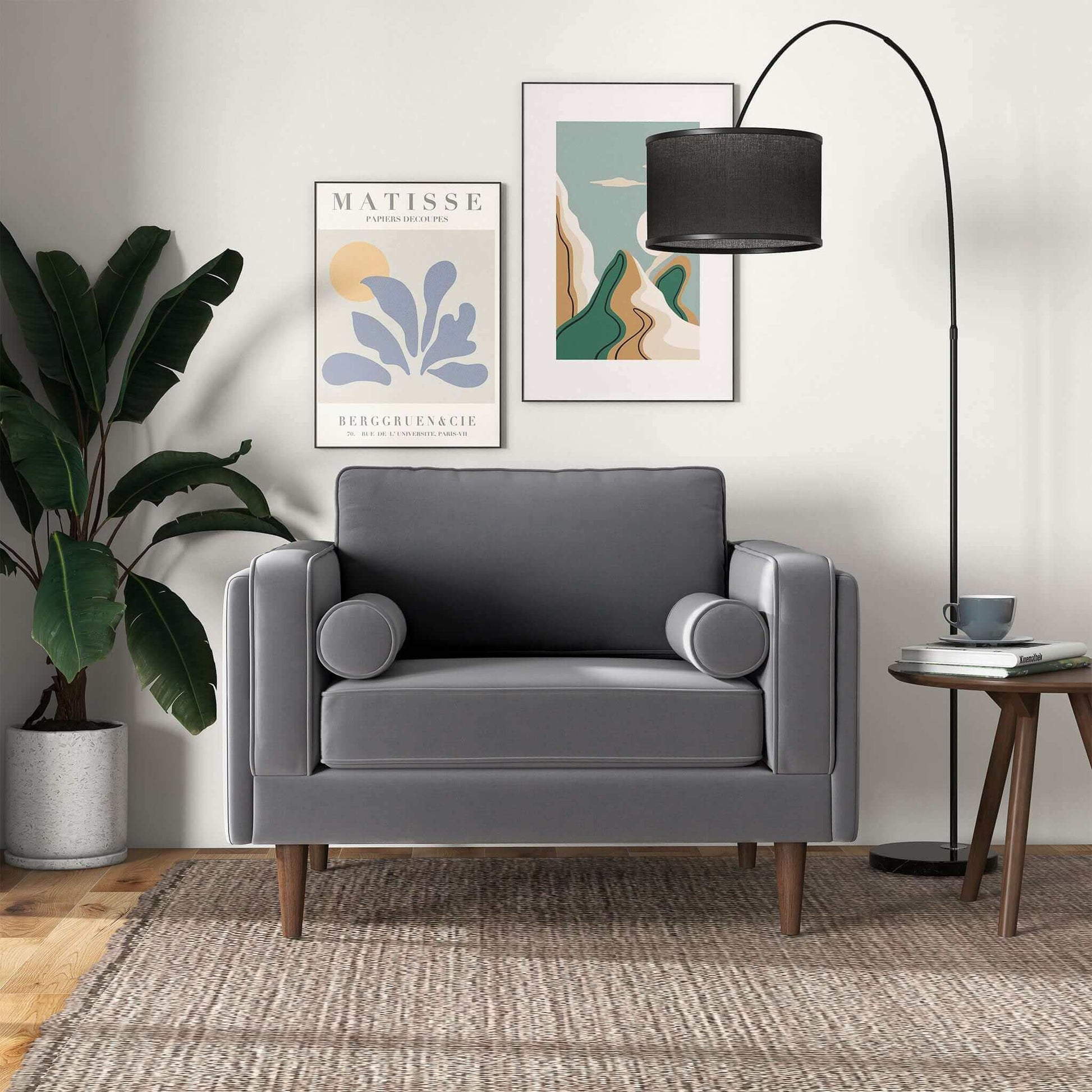 Amber Velvet Lounge Chair - Baha-Furniture