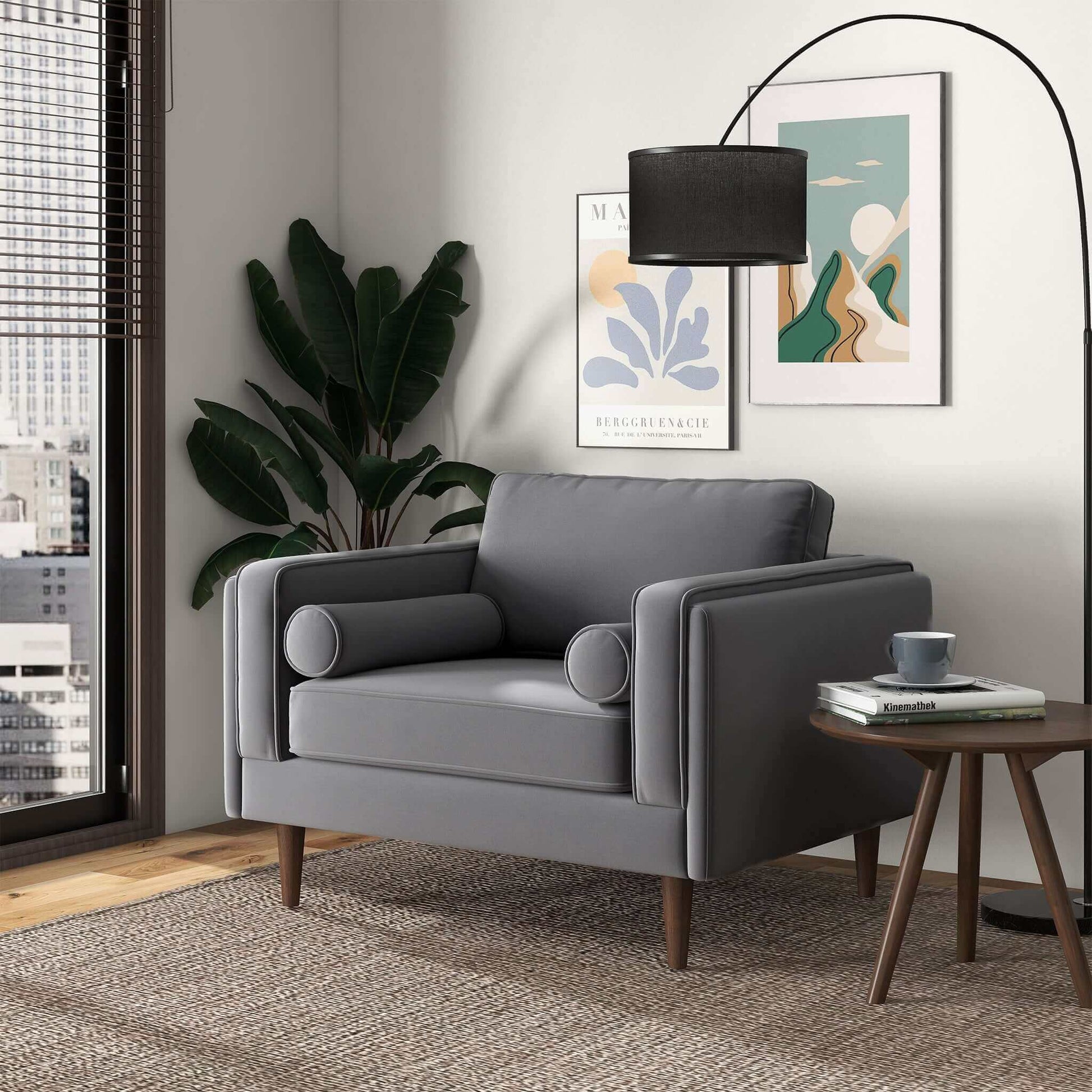Amber Velvet Lounge Chair - Baha-Furniture