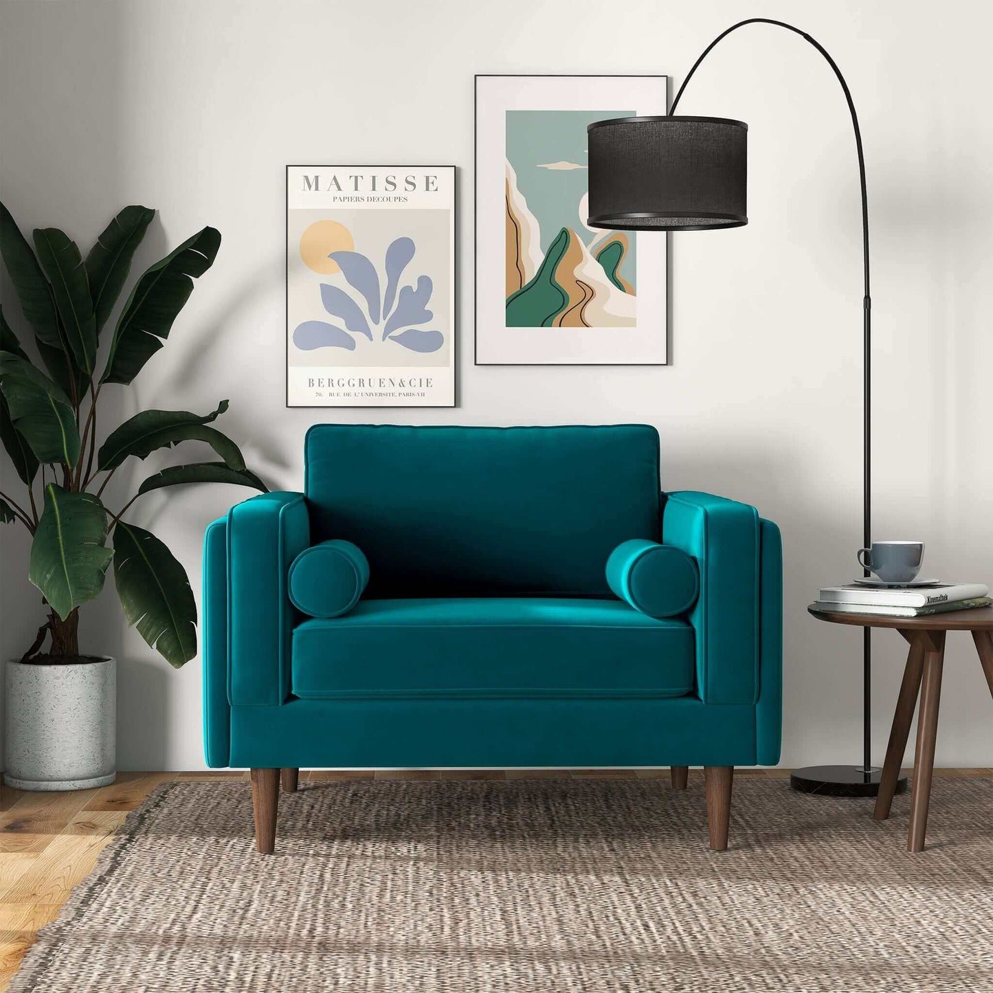 Amber Velvet Lounge Chair - Baha-Furniture